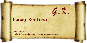 Gundy Korinna névjegykártya