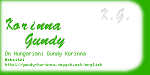 korinna gundy business card